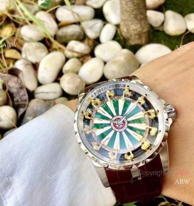 Roger Dubuis Excalibur Rddbex0495 Copy Watch Green & White Face